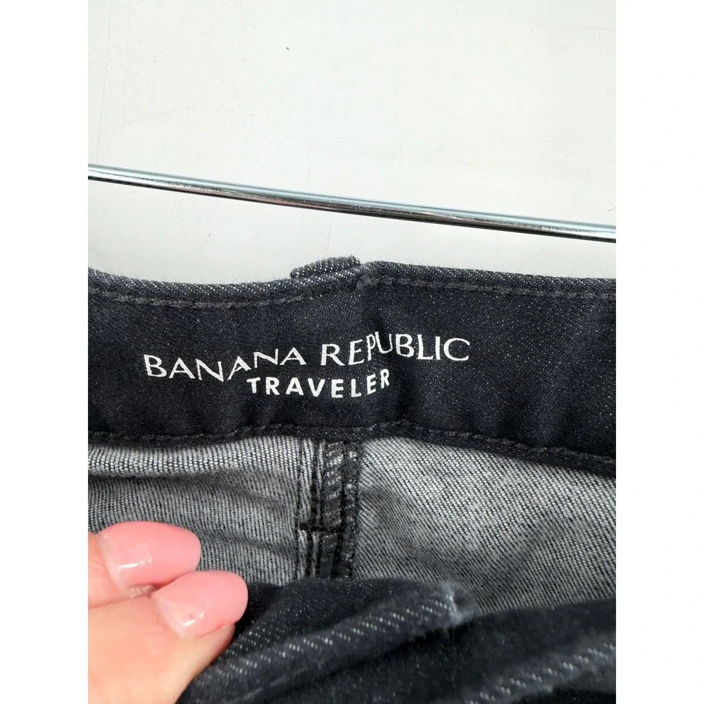 NWT Banana Republic Luxe Traveler Jean Mens 35x32 Dark Granite Wash Slim Fit‎ M